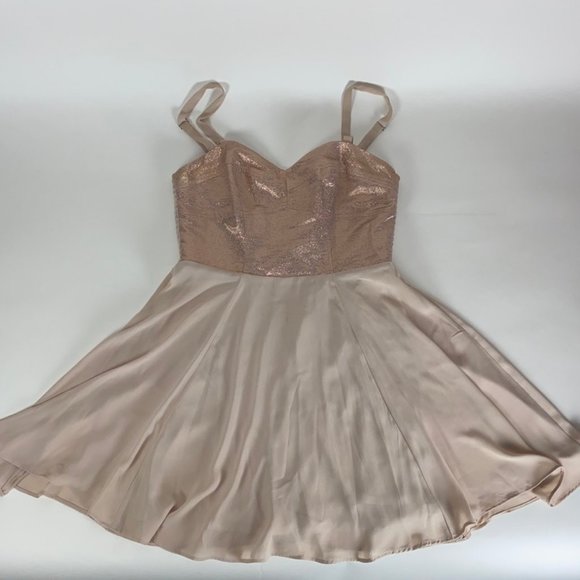 Nude Shimmer Summer Dress - Picture 3 of 4